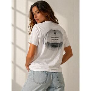 Off-White Main Label White Graphic T-Shirt Medium Will You Marry Me Lips Tee